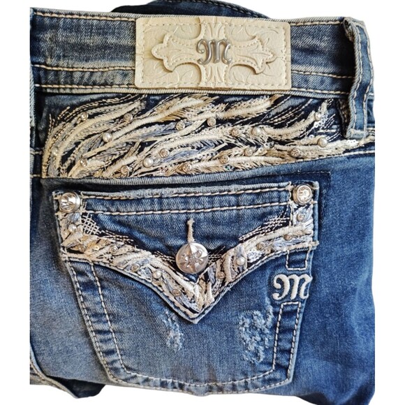 Miss Me Chloe Boot Cut Flap Pockets size 29 x 33 Western Bling Cowboy Festival - Picture 1 of 5